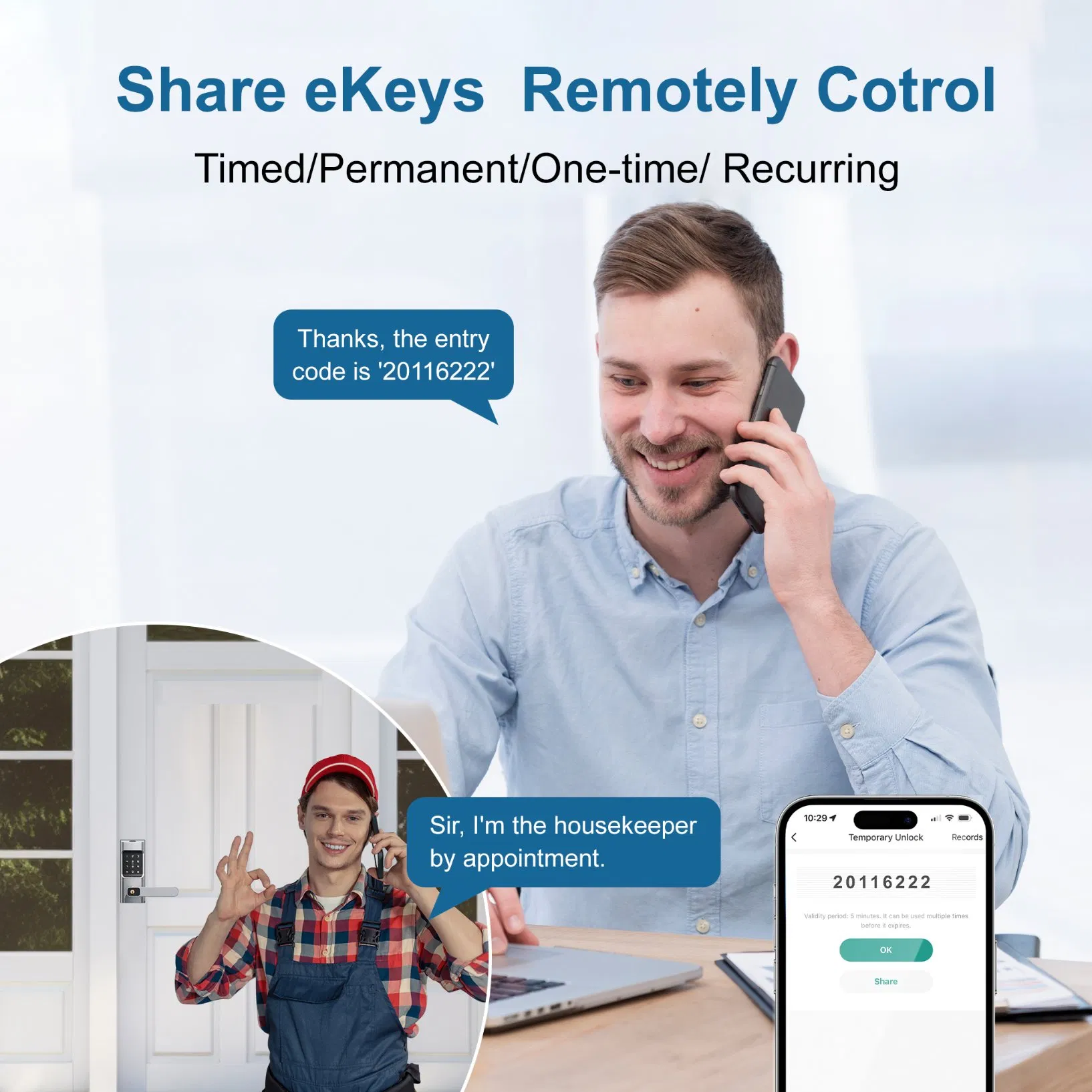 Wireless Key Card RFID Unlock Digital Tuya Smart Door Fingerprint Keyless Entry Keypad Handle Lock