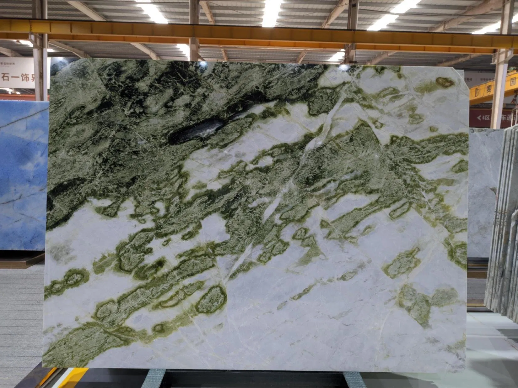 Green Onyx Tiles Big Slab Natural Stone Transparent Marble Slab for Interior Wall Cladding