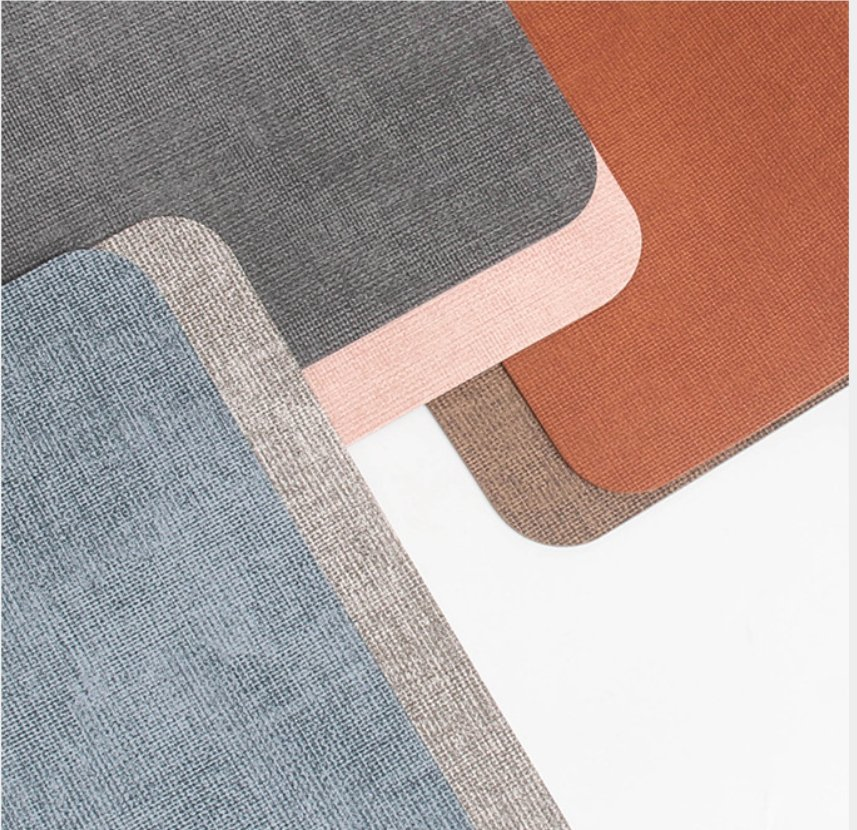 Luxury Fabric Texture PVC Placemats Heat Resistant Oilproof