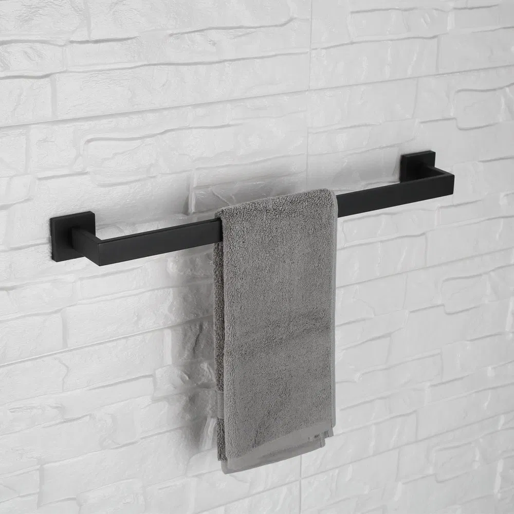 Matte Black Robe Hook Towel Rail Rack Bar Shelf Tissue Paper Holder Bathroom Hardware Set Bathroom Accessories
