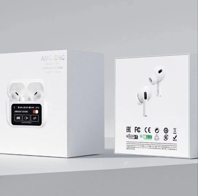 2025 New Design LED Touch Screen True Wireless Earbuds with Noise Cancelling for Gaming