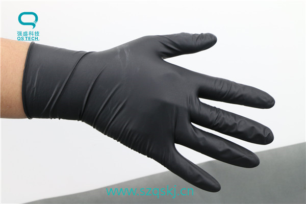 Black Oil Resistant Stretchable Disposable Nitrile Gloves