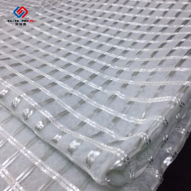 Coated Bitumen Nonwoven Geotextile Stitched Polyester Fiberglass Geogrid
