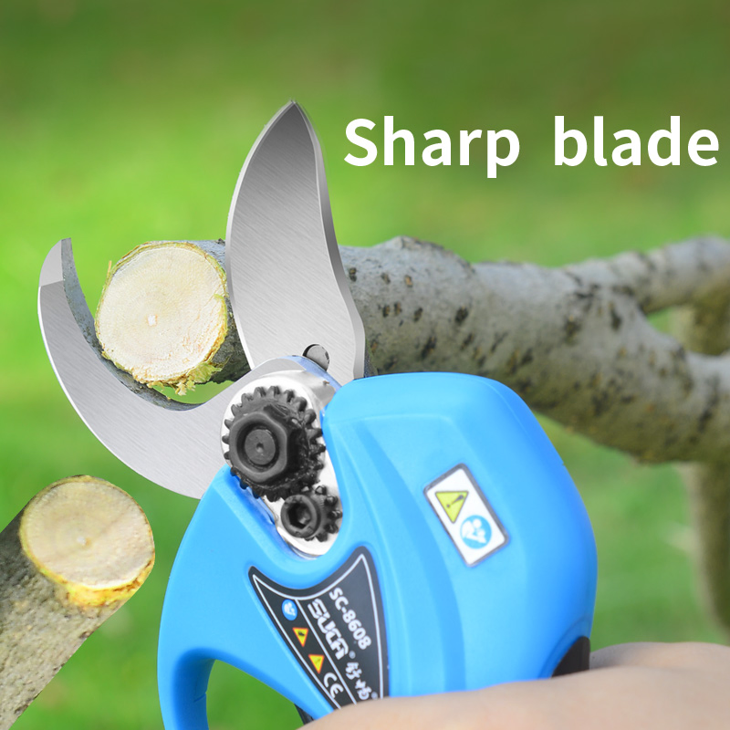 Suca 32mm Fruit Tree Cordless Electric Grafting Pruning Shears Battery Powered Bypass Pruner Scissors
