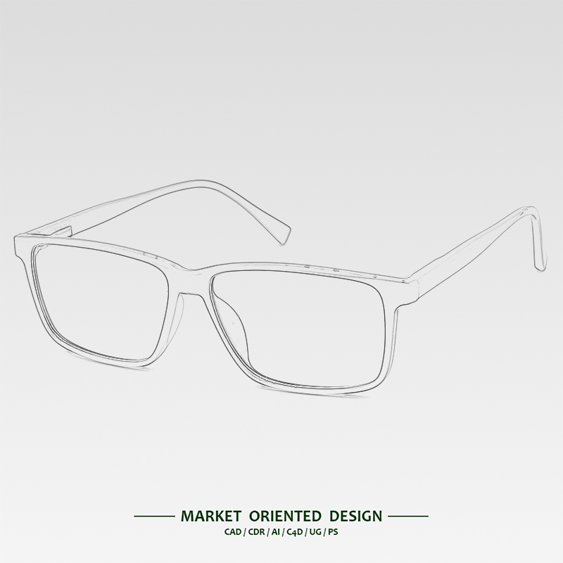 Rectangle Optical Frames Glasses Affordable Modern Simple Design Cheap Fashion Eyewear for Men