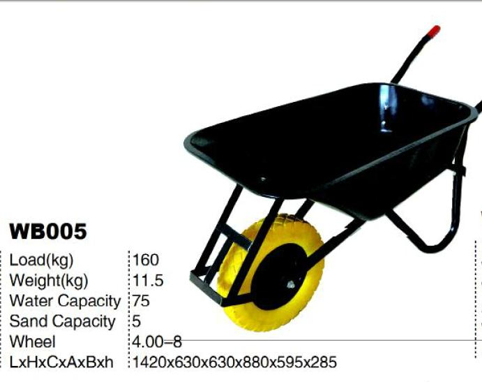 Stable Quality and Good Price Red Wheelbarrow 6400/Wheel Barrow for South Africa Market (WB3800; WB6400)