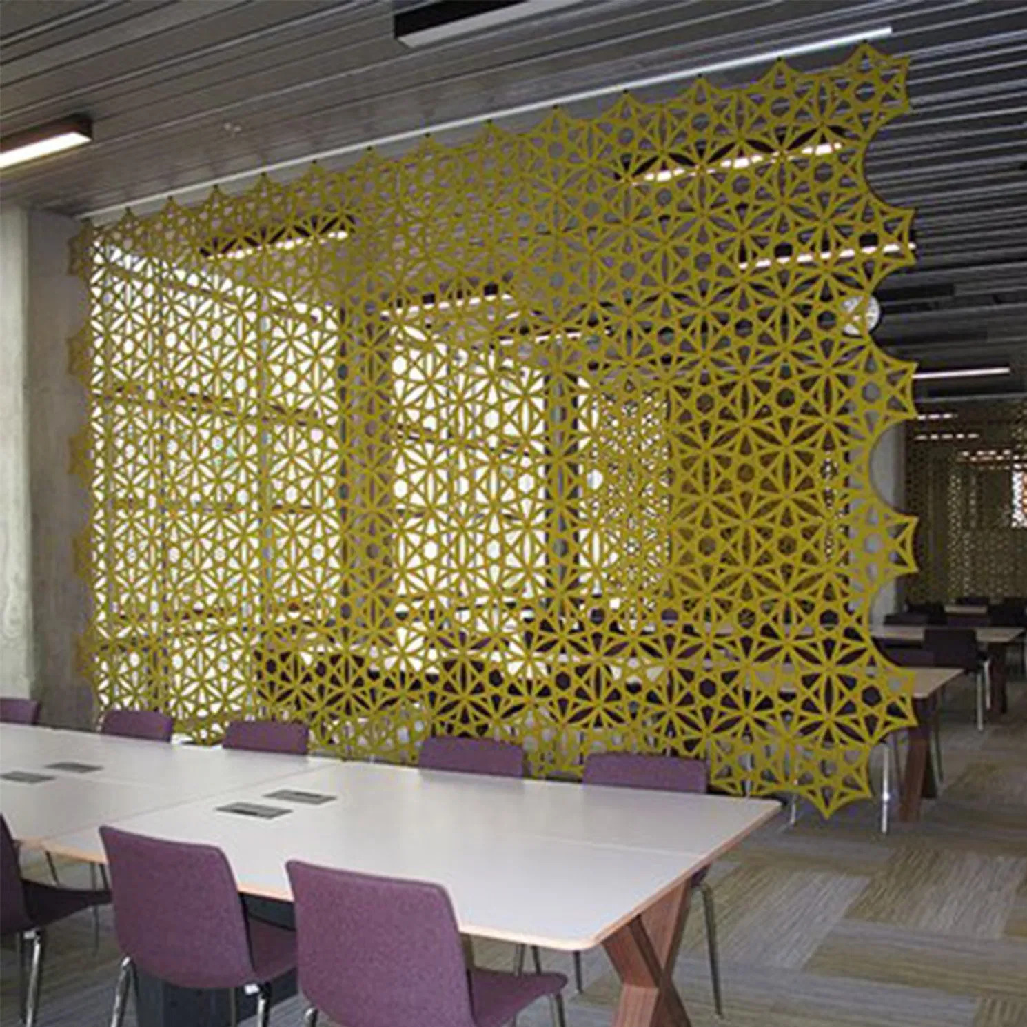 Recycle Polyester Acoustic Panels Soundproof Pet Wall Panels Carved Acoustic Office Partition