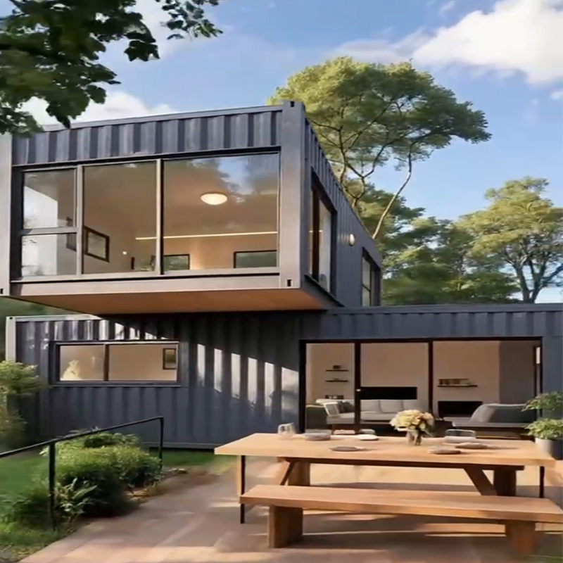 Commercial Modular Steel Structure Container Shop Quick Build Integrated Prefab House