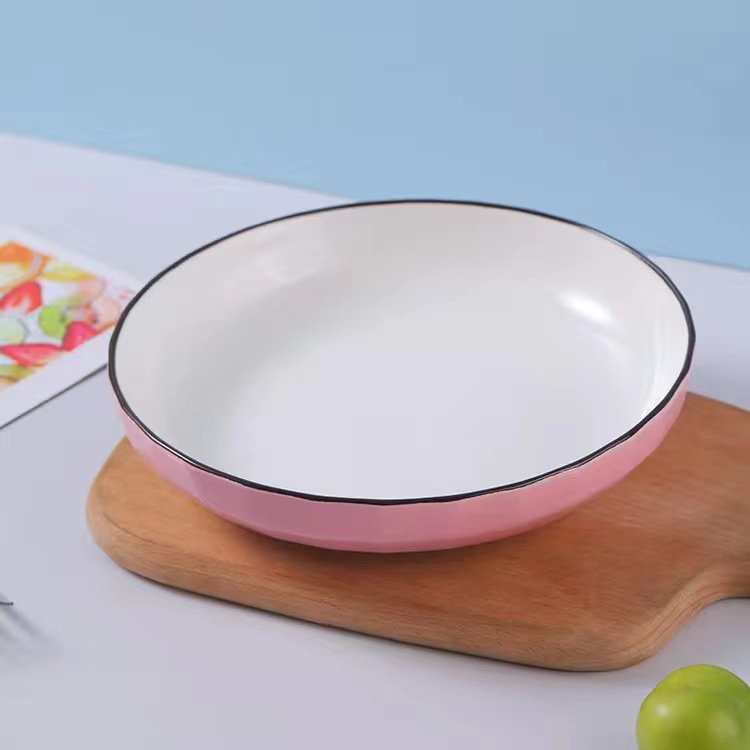 Fruit Rice Soup Plate Colors Glaze 7"8" Porcelainware Ceramics Tableware
