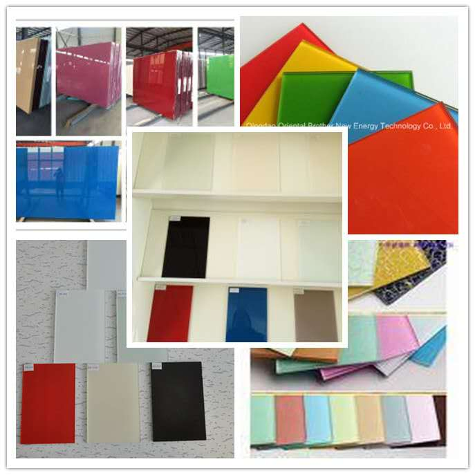 Black Back Painted Glass Lacquered Glass