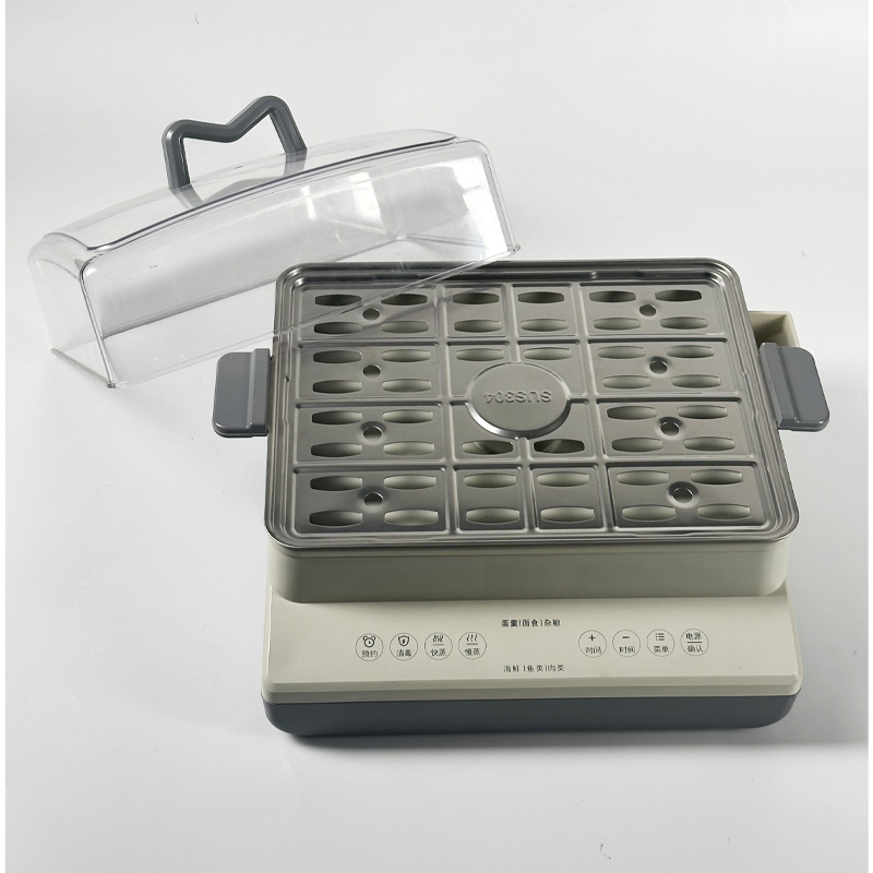 12L 3-Layer Instant Steamer with Preset Programs - 1500W Fast Heating Food Steamer (Dishwasher-Safe)