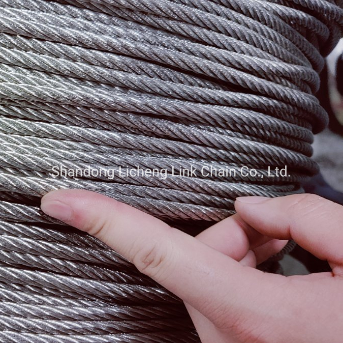China Manufacturer Top Quality Stainless Steel 304 7*19 Wire Rope