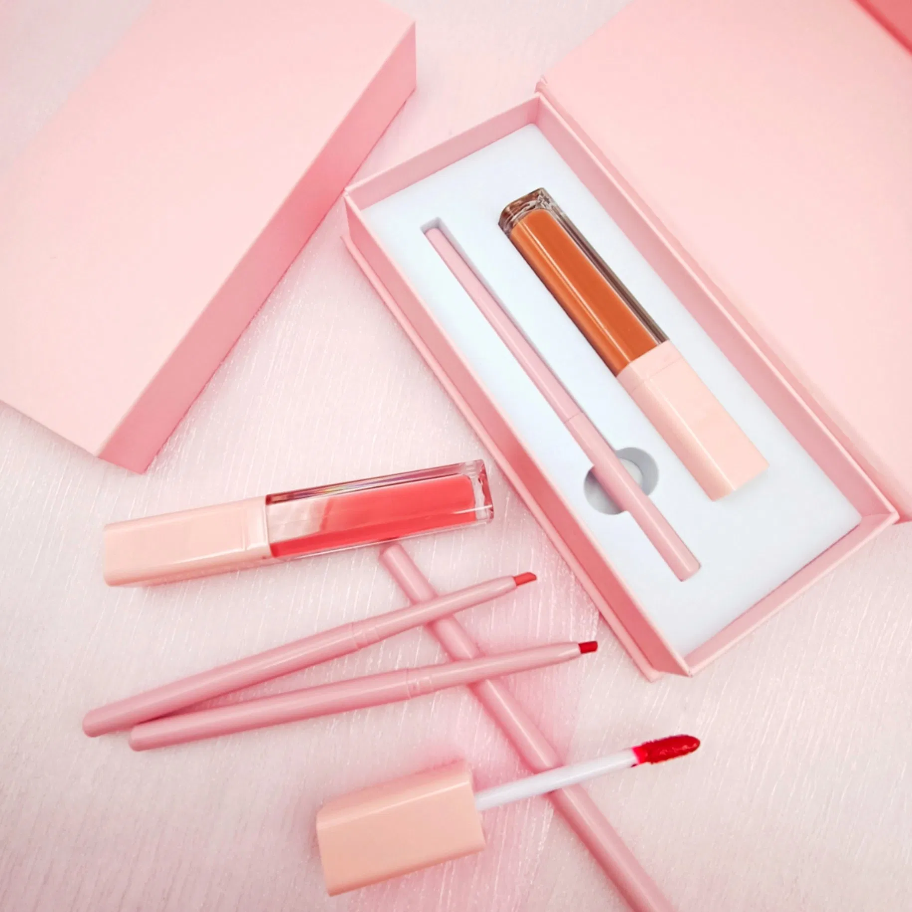 Makeup 2 In1 Lip Lipstick Lipliner Set High Pigment Private Label Vegn Matte Lip Kit