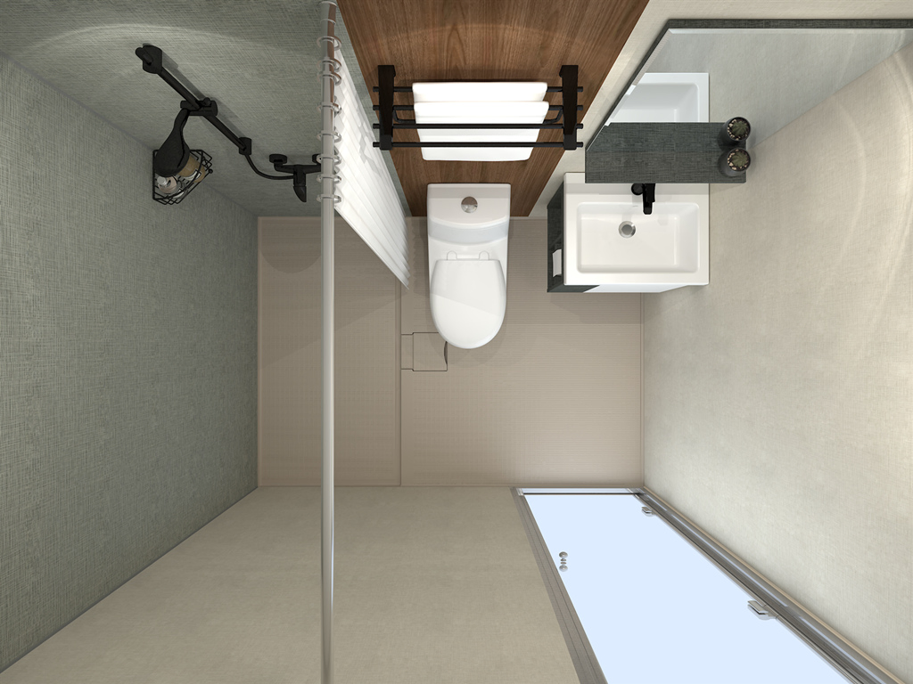 Waterproof SMC Material Prefab Pod Waterproof Lifetime Mobile Shower Bathroom