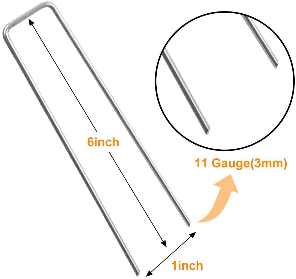 6 Inch U Type of Garden Landscape Staples for Grassland