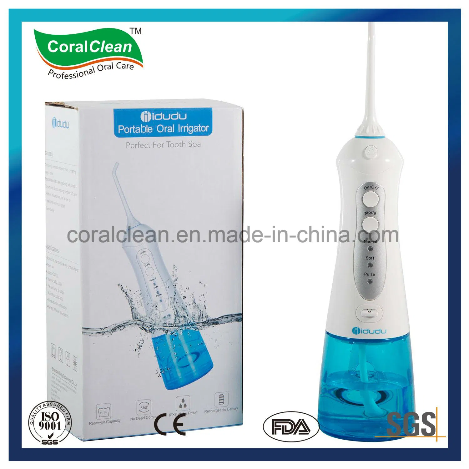 Dental Equipment China Portable Dental Oral Irrigator Water Flosser with 200ml Water Tank