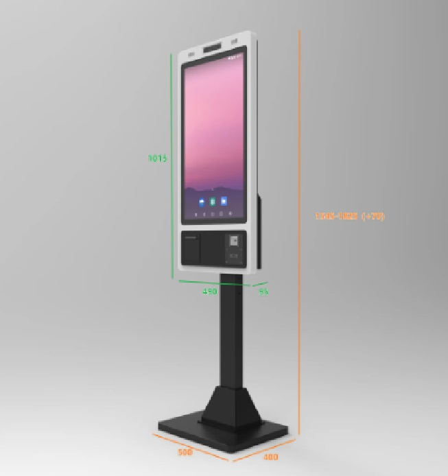 32 Inch Pcap Touch Screen Floor Standing Self Service Payment Kiosk