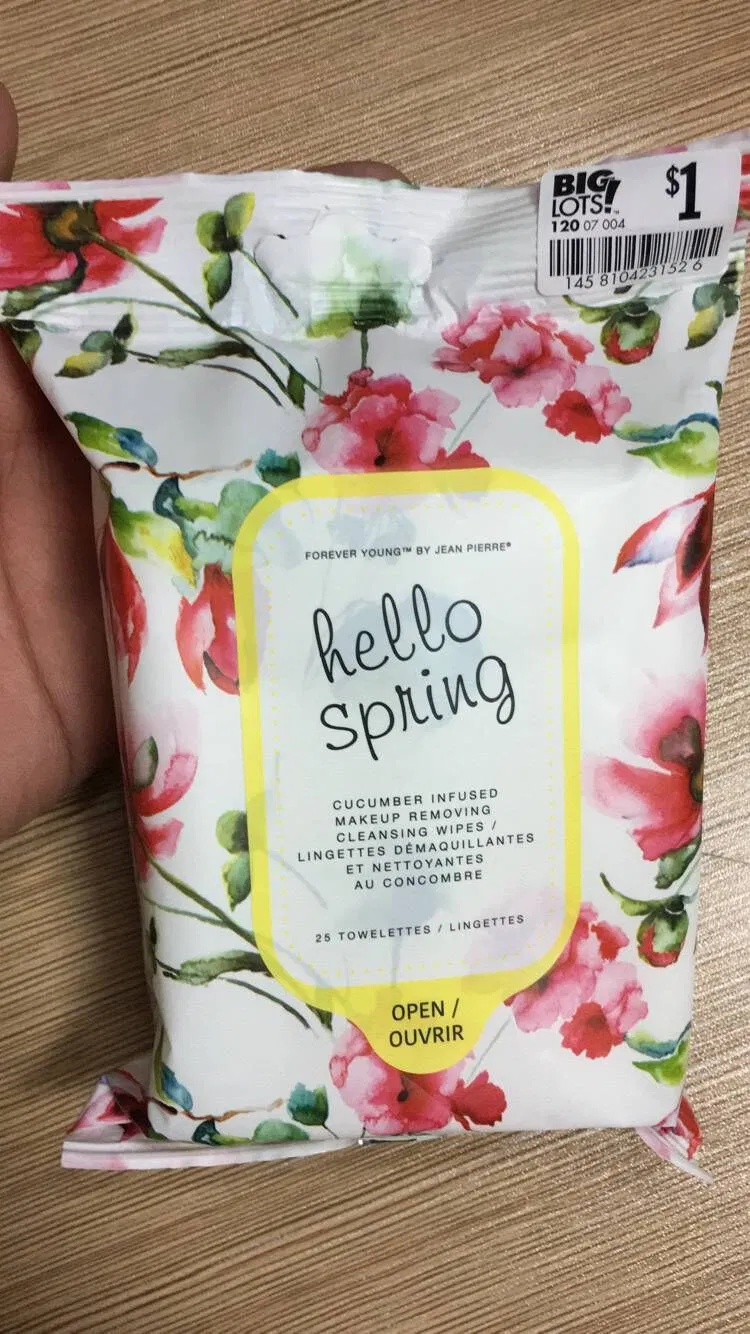 Soft Makeup Remover Towel Wipe with Aloe Vera Facial Cleaning Disposable Soft Organic Wet Wipe