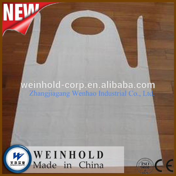 Disposable Apron PE Thickened White Packaging Wholesale