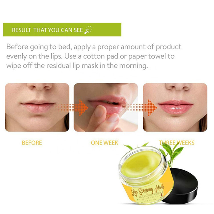 OEM Custom Aatural Lip Care Treatment Lip Sleeping Mask with Avocado Oil