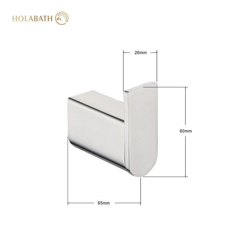 Крючок для полотенец Holabath, никель, настенный