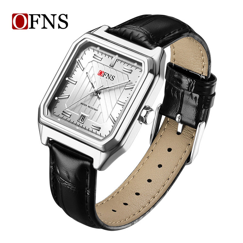 Unisex Minimalist Square Calendar Fashion Watch Luminous Waterproof Quartz Wristwatch