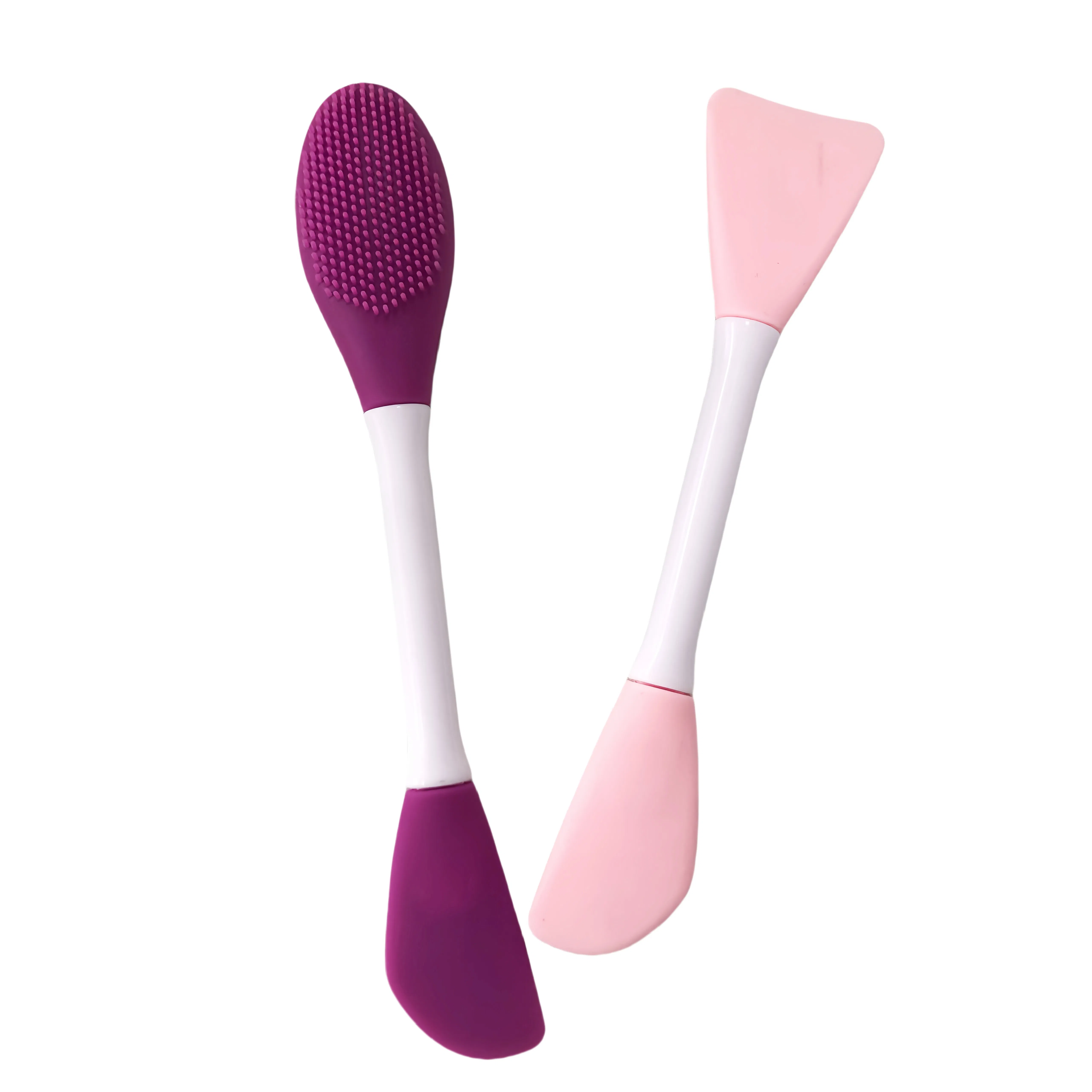 Double Heads Silicone Face Mask Applicator Cleaning Brush for Exfoliating
