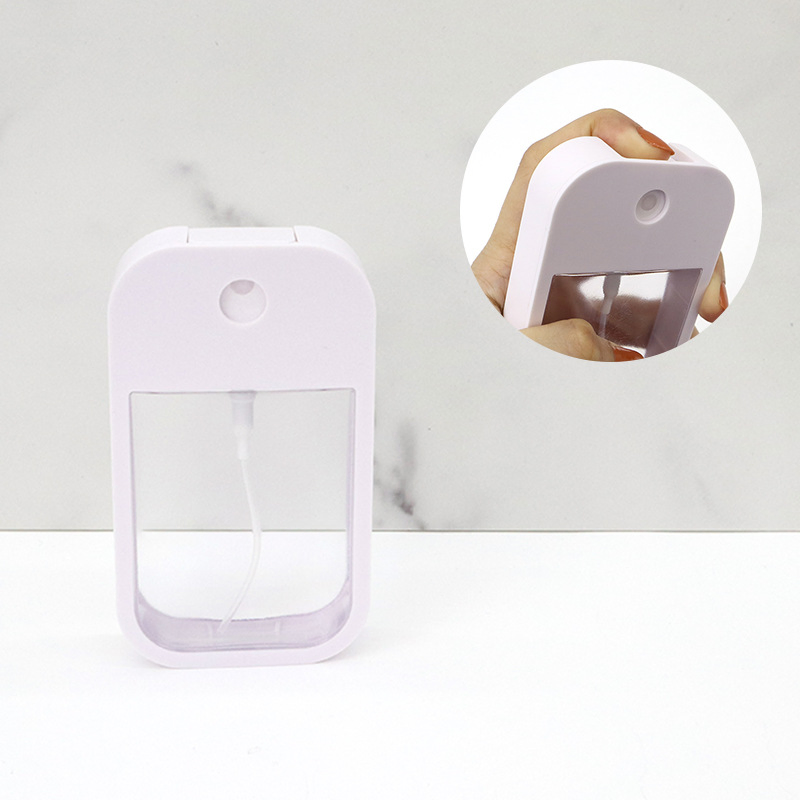 Portable Alcohol Disinfection Aliquot Bottle Card Spray Bottle 38ml White Transparent Plastic Spray Bottle