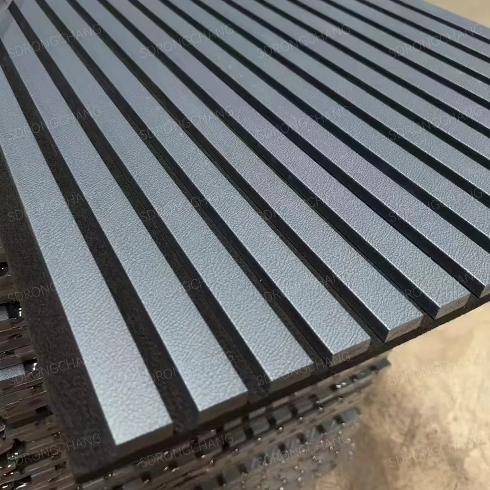 3D Customized Decorative Soundproofing Wooden Slats Wall Covering Wood Veneer Pet Felt Acoustic Panel