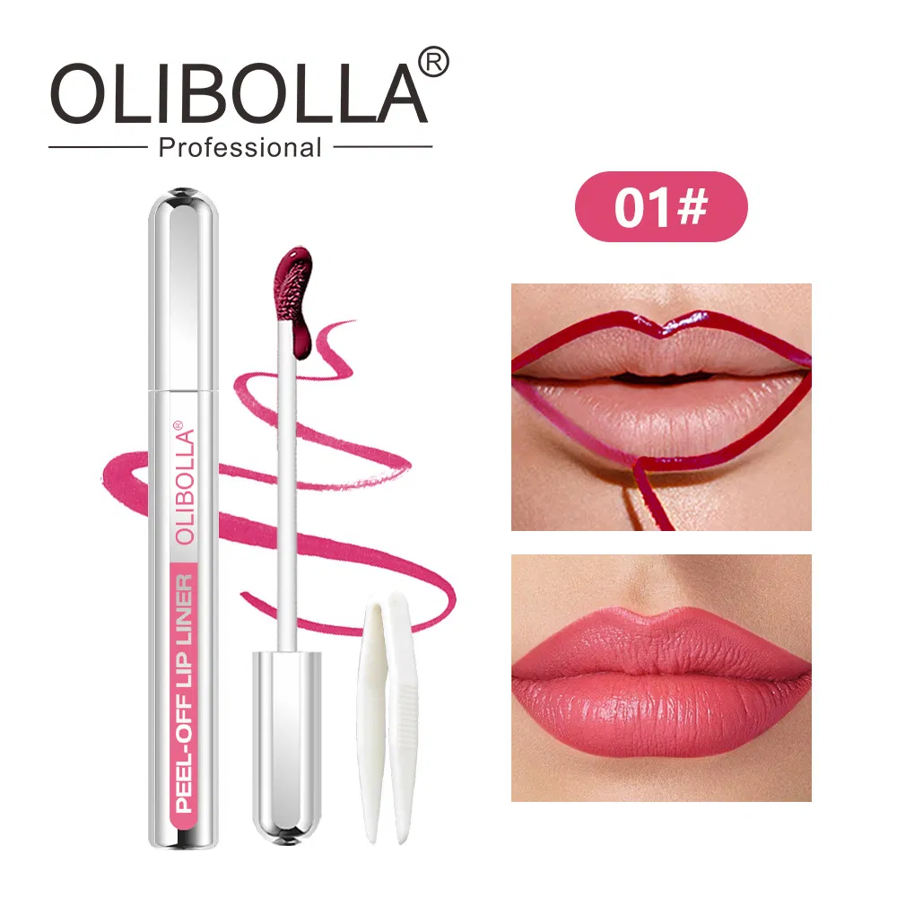 High Quality Waterproof Lip Liner Stain in Five Shades with Tweezers