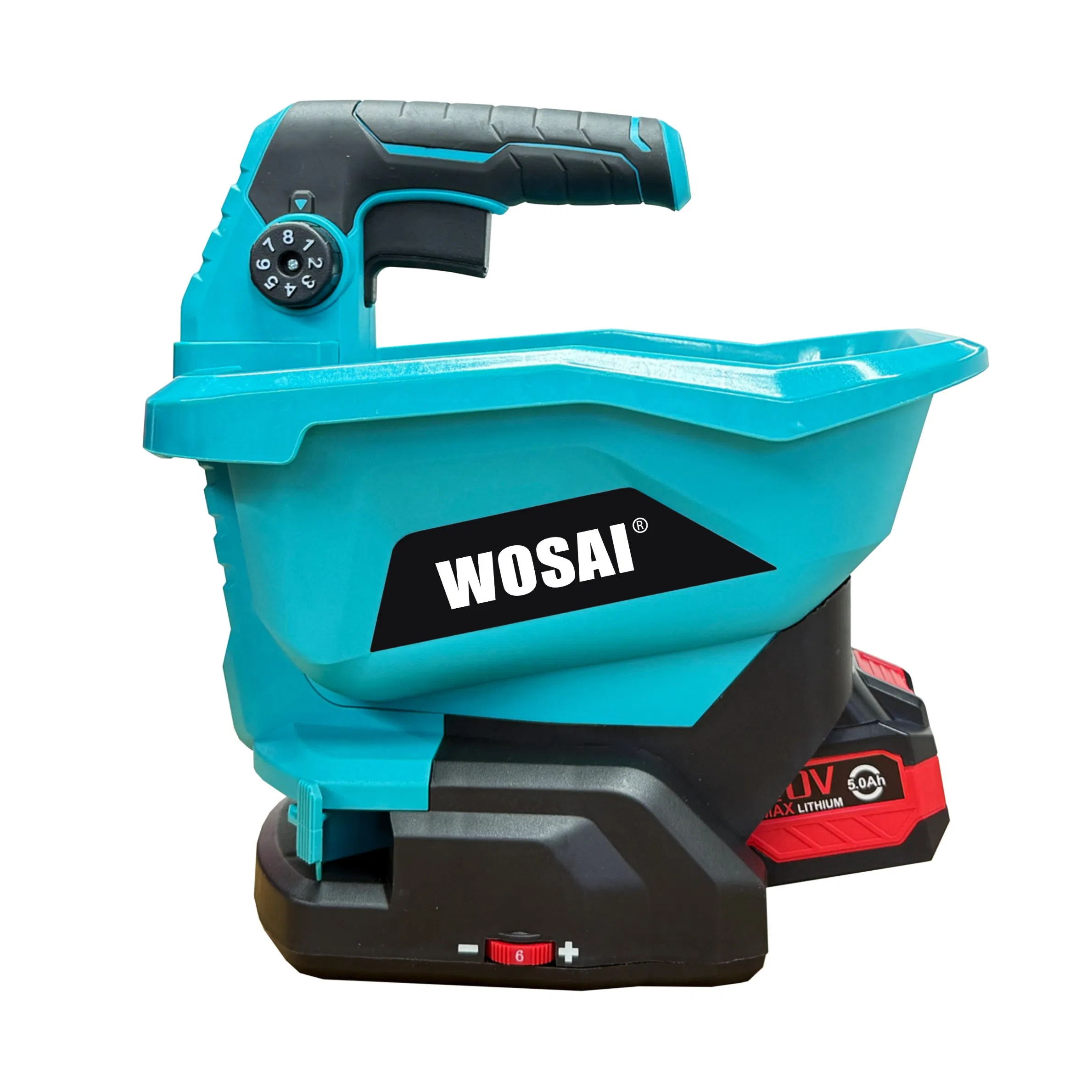 Wosai Cordless Handheld Broadcast Electric Salt and Seed Spreader for Driveways