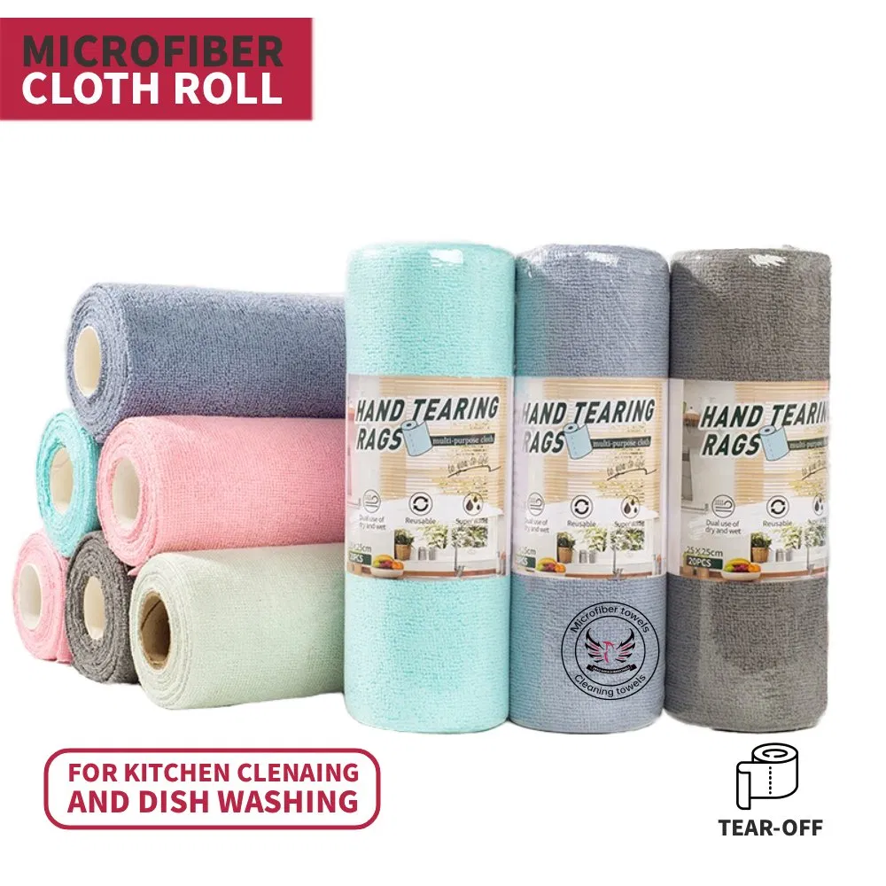 Microfiber Cloth in Roll for Kitchen Cleaning, Dish Washing, Household Cleaning