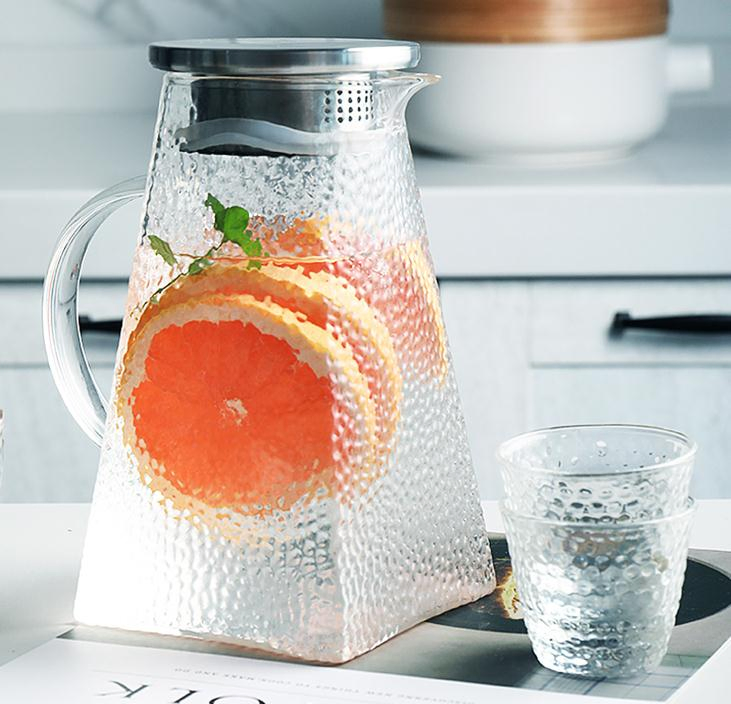 Water Milk Juice Jar Tea Pot High Borosilicate Glass Kettle