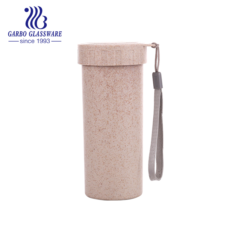 Wholesale Cheap 400ml Plastic Sports Screw Water Bottle with String for Camping