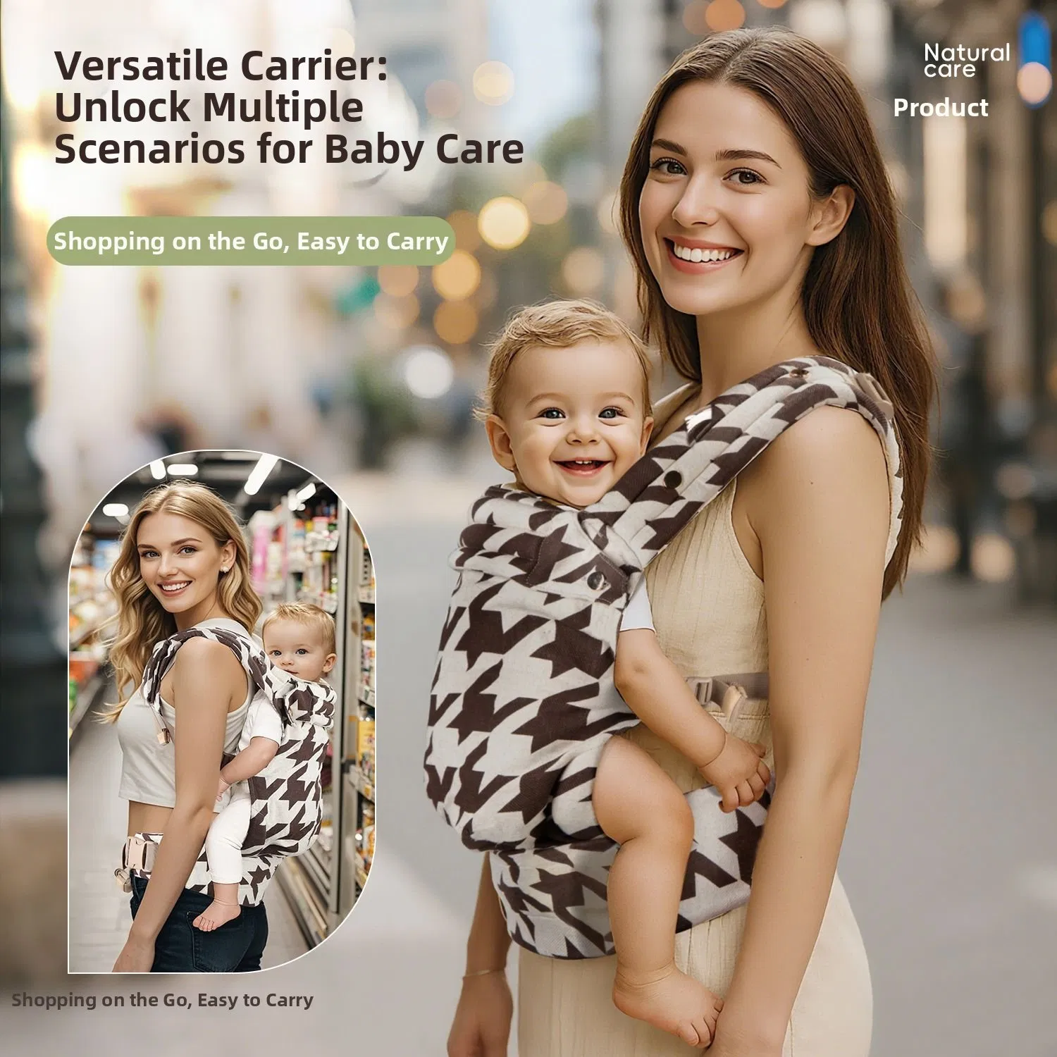 Latest Cotton-Linen Baby Carrier & Waist Stool All Stage 4-Season Universal Infant Sling for Baby Carrier