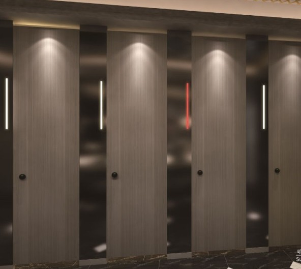 Waterproof 27mm Aluminum Honeycomb HPL Toilet Partition