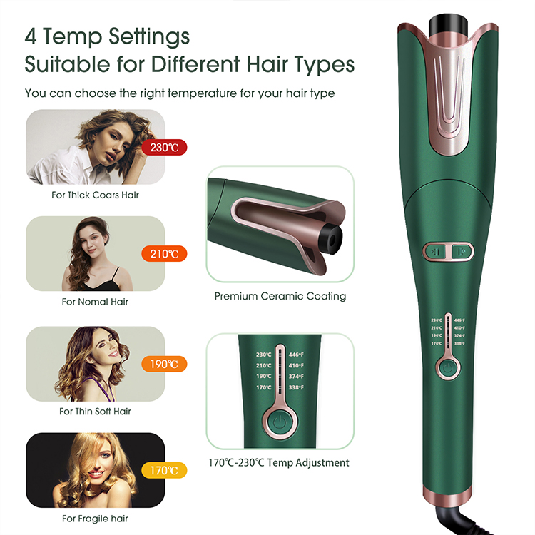 Electric Automatic Hair Curler Rotating Ceramic Hair Curler Wave Machine Hair Styler Ceramic Curling Iron Wand