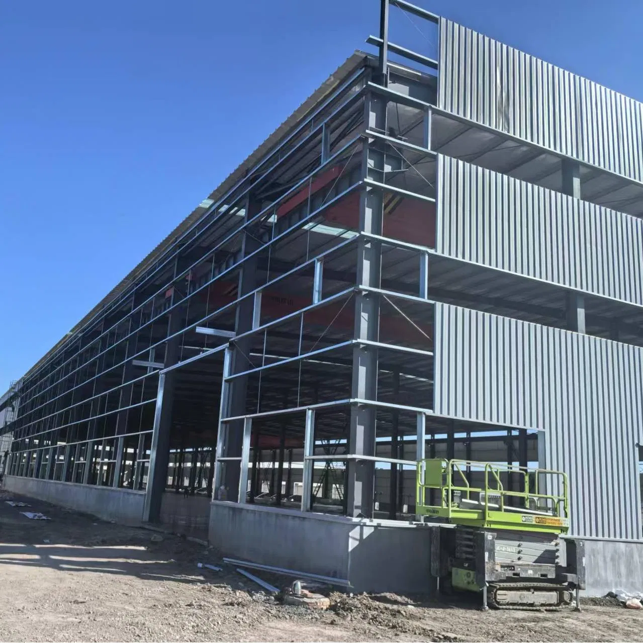 PU/EPS/Rockwool Wall/Roof Prefabricated Steel Structure Anti Rust Economical Building with Installation Structural Drawing