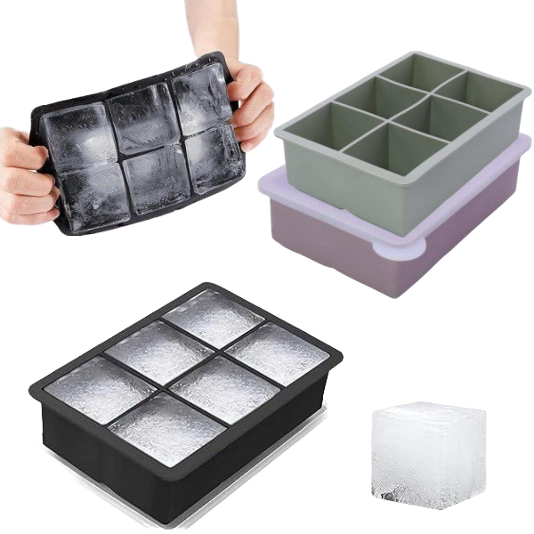 Portable Food-Grade Bisphenol a Mini Ice Cube Tray, Reusable Silicone Ice Cube Tray with Lid