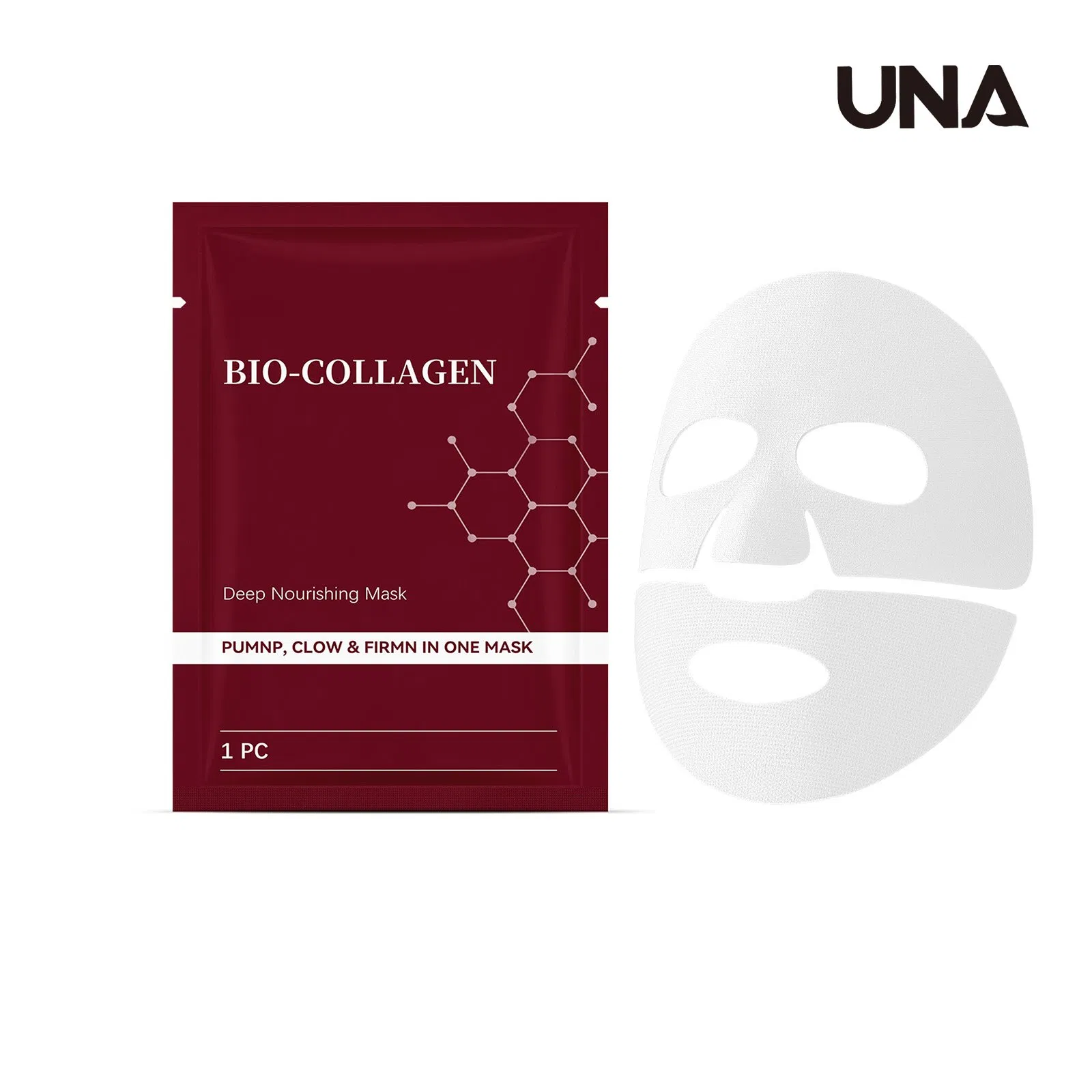 Collagen Moisturizing Mask - Gently Cares for Facial Skin, Hydrating, Softening and Brightening