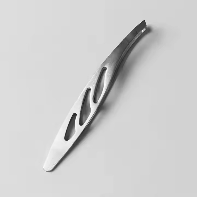 Stainless Steel Slanted Eyebrow Beard Trimming Splinter Hair Removal Home Grooming Tweezers