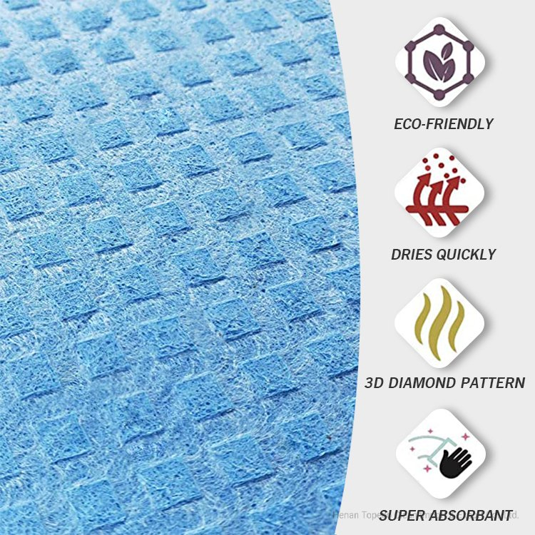 Topeco Compressed Non-Scratch Cellulose Dish Cloth Sponge White Absorbent