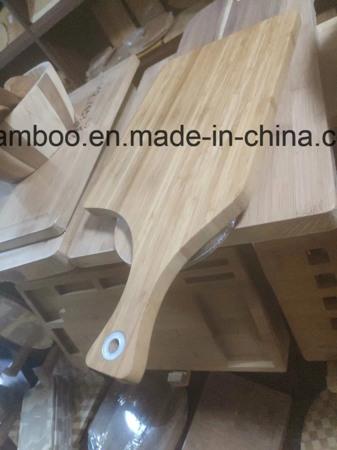 Irregular 19mm Thickness Vertical Bamboo Sushi Pizza Cutting Board