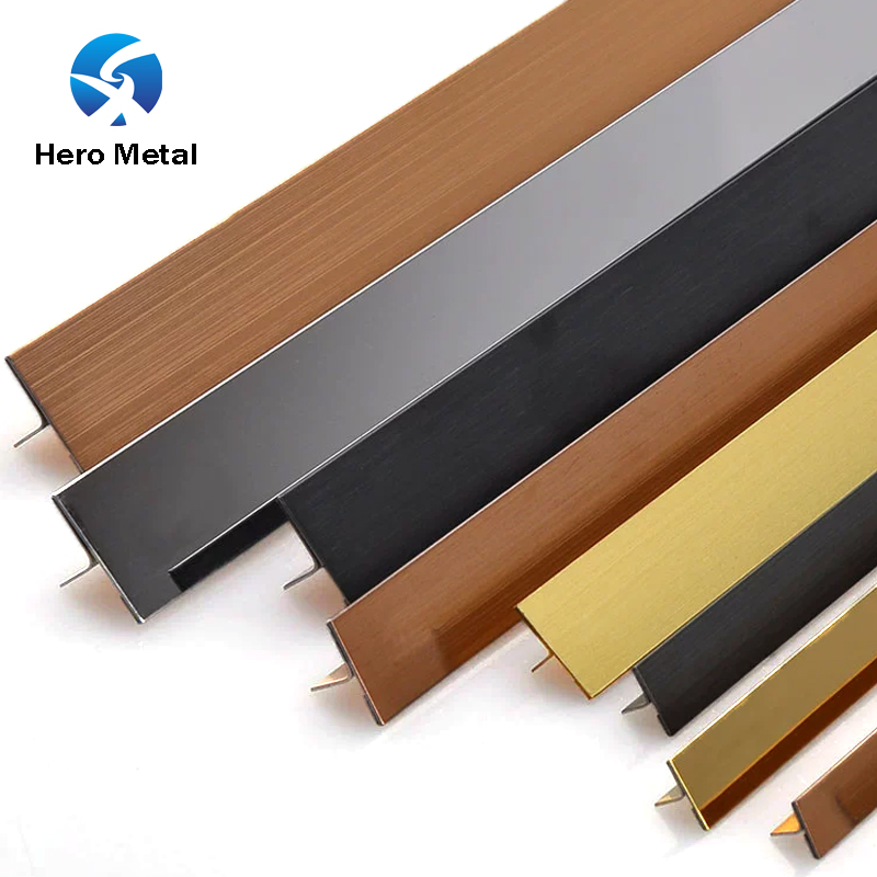 Hot Selling Stainless Steel T Shape Hero Metal Tile Trim with Wide Surface