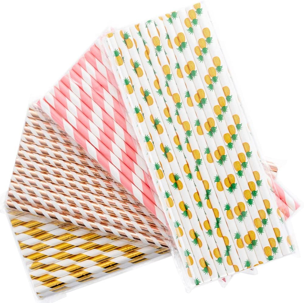 Бумажные соломинки для напитков с узорами