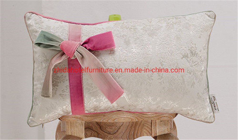 5 Star Hotel Zhida Textiles Embossed Velvet Upholstery Decorative Pillow