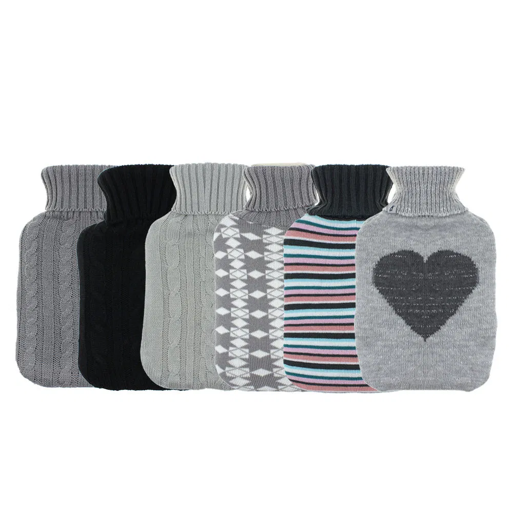 Hot Selling Winter Elastic Custom Design Durable Acrylic Knitted Hot Water Bag Cover Bottle Cover