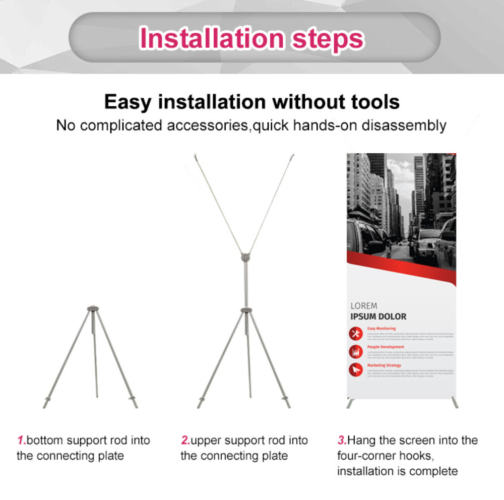Advertising X Stand Display Banner Economy X Banner Stand