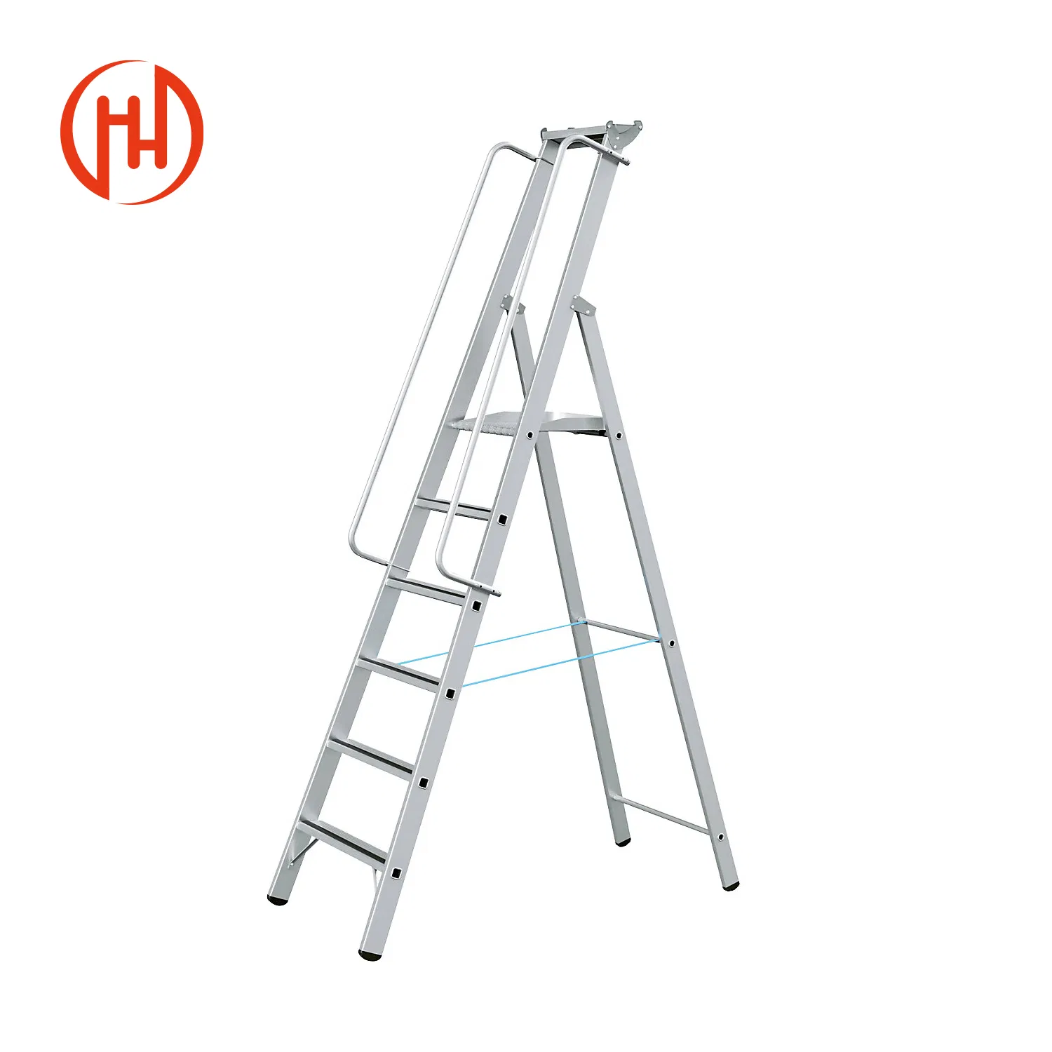 Aluminum Ladder Step Customized Work Platform Ladder with Handrail