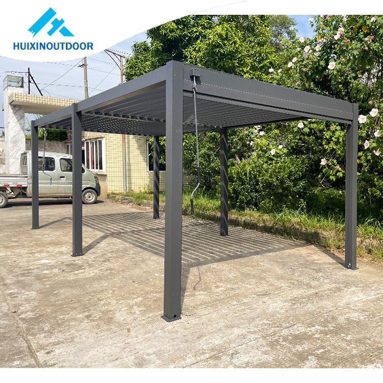 Bioclimatic Motorized Adjustable Aluminum Pergola Outdoor Patio Backyard Deck Build Louver Pergolas